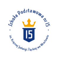 logo w kole SP15 ZSP9 im. Ksi©lnej Jadwigi ol•skiej we Wrocaawiu granatowy napis